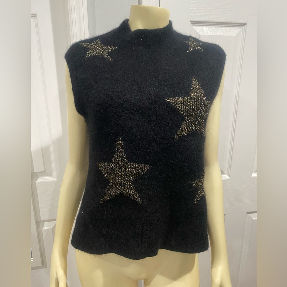 All Saint Star Jacquard tank/ black color/ Size small. - Picture 3 of 6